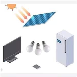 پکیج برق خورشیدی خانگی 240وات (تلویزیون، یخچال، روشنایی)