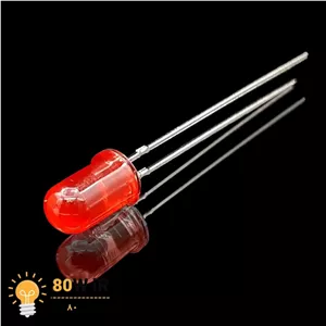 LED قرمز 5mm مات پایه بلند