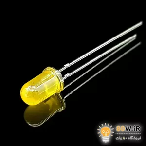LED زرد 5mm مات پایه بلند