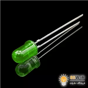 LED سبز 5mm مات پایه بلند
