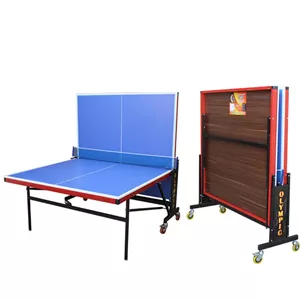 میز پینگ پنگ تنیس تاشو چهار چرخ تمام ام دی اف mdf (پس کرایه)