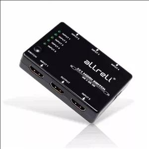 سوئیچ 5 پورت HDMI ( سویچر مالتی مدیا - اسپلیتر چند رسانه)قابلیت پشتیبانی از تصاویر  سه بعدی 3D و فورکی 4K برند Allreli