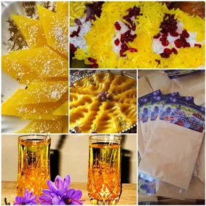 پک 100 عددی پودر ساقه زعفران اصل امیرمهدی 20 گرمی