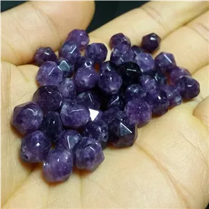 مهره آمتیس مهره آمیتیس مهره آمیتیست مهره سنگ آمیتیس وارداتی اروگوئه تراش استار صد در صد طبیعی قیمت برای یک عدد مهره درج 