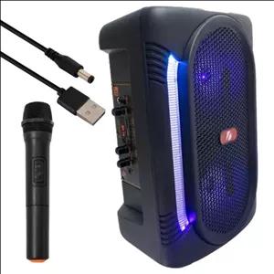 اسپیکر بلوتوثی رقص نور(اسپیکر بیسیم) قابل حمل کی تی اس مدل 13 اینچ با میکروفون بیسیم (حجم صدای عالی و با کیفیت )