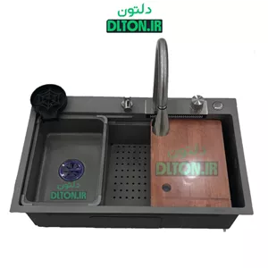 سینک ظرفشویی آبشاری مشکی نانو