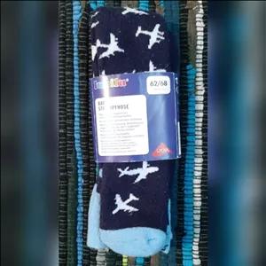 جوراب شلواری حوله ای نوزادی  پسرانه دخترانه سورمه ای لوپیلو lupilu آلمان سایز 2 تا 6 ماه (ارسال رایگان)