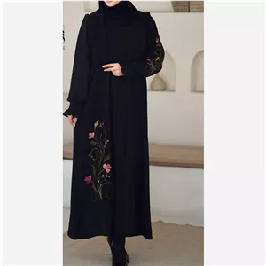 مانتو عبا فرشته. گلدوزی. پشت کار زیپ خورده