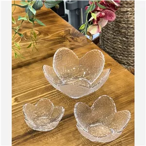 کاسه 3سایز بلور وارداتی طرح گل 