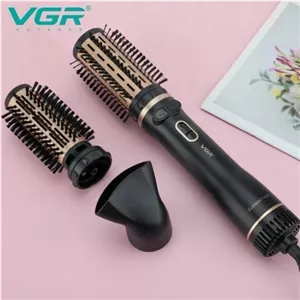سشوار چرخشی برس حرارتی 3 در 1 وی جی آر VGR مدل V-496 ا VGR Proffessional HOT AIR BRUSH V-496جدید.