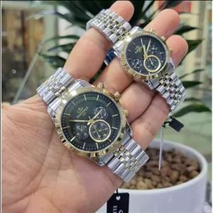 ساعت مچی ست زنانه و مردانه  الگانس ELEGANCE  سه موتور فعال فول تایم  مدل EP0765Gژاپن 