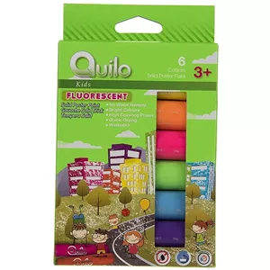 گواش جامد 6 رنگ کوییلو سری Kids مدل Fluorescent گواش
