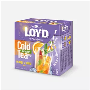 چای سرد لهستانی لوید موکاته مدل مریم گلی و پرتقال ، loyd cold tea orange salvia