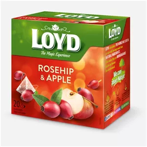 چای لهستانی لوید موکاته مدل رزهیپ و سیب ، loyd rosehip apple