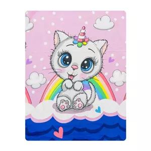 ملحفه روانداز کودک آدنو مدل Little cat کد MC05