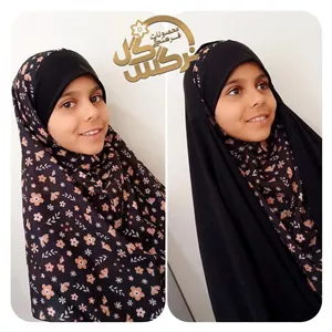 مقنعه دخترانه مشکی2سایز2