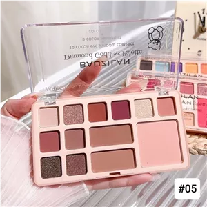 پالت ((سایه چشم، هایلایتر و رژگونه پودری)) BAOZILAN طرح Diamond 