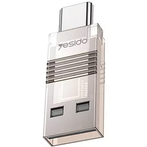 رم ریدر یسیدو YESIDO GS21 2IN1 TYPEC USB Plug TF CARD READER