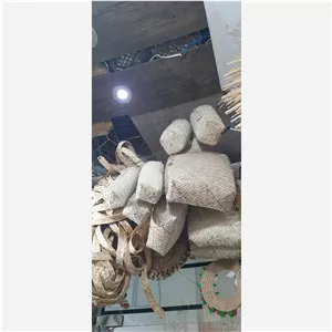 زنبیل حصیری استوانه مینی،کار جنوب