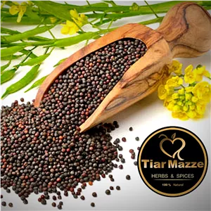 دانه خردل سیاه(قهوه ای) اعلا تیارمزه، درشت و یکدست