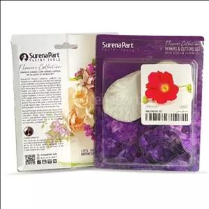 ست گلسازی وینر گل ختمی 4 عدد کاتر استیل و 2 عدد وینر سیلیکونی برند سورنا پارت 