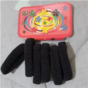 پک کش مو 6 عددی ساده مشکی مناسب استفاده روز مره