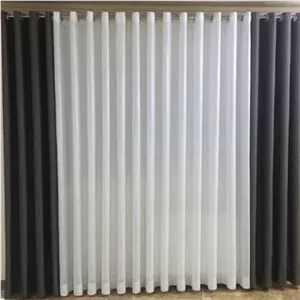 پرده پنجره 2متری کتان هازان و حریر قد280 پانچ