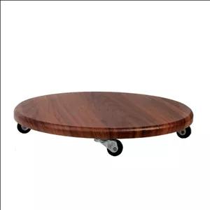 زیر گلدانی چرخ داردر 4 رنگ قهوه ای و گردویی سفید و مشکی