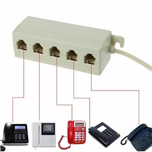تبدیل یک به پنج تلفن رنگ سفید