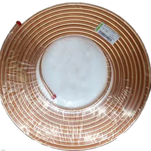 لوله مسی سایز 8 - 5 16 اینچ ضخامت 0 35 مهراصل(کلاف 15 متری)