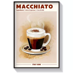 تابلو دکوری کافه طرح Macchiato