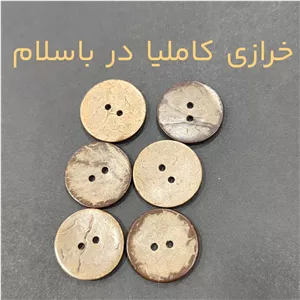 دکمه چوبی 2 3 سانت نارگیلی اصل وارداتی 