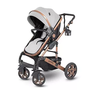 کالسکه اسپرینگ مدل اسپیدا  بدنه برنز رنگ طوسی مامزنینی