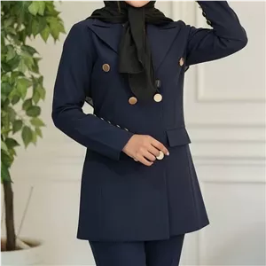 مانتو اداری پرشین مکانیک دکمه طلایی 
