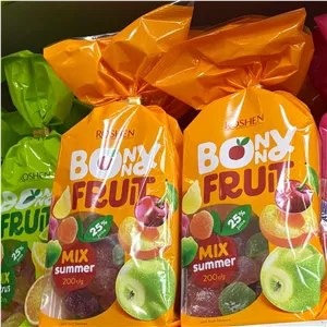 پاستیل شکری Bony Fruit روشن اوکراین طعم میوه های تابستانی حجم 200 میلی