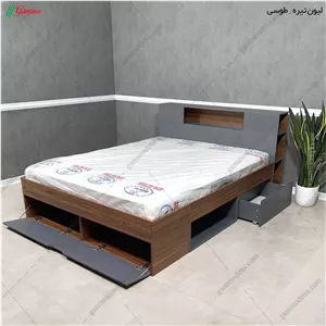 تخت خواب دونفره تمام ام دی اف می باشدBL00179