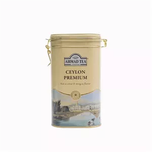 چای سیاه سیلان پرمیوم احمد قوطی فلز 450 گرمی، ahmad tea london ceylon premium