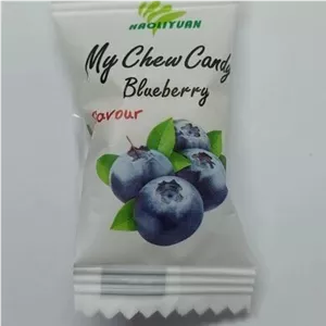 تافی پذیرایی چینی چوی کندی بلوبری ،haoliyuan my chew candy blueberry