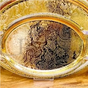 سینی بیضی کوچک طلایی دیانا