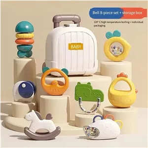 مجموعه جغجغه و دندانگیر چمدانی 8 عددی ویوا کیدز Viva Kids