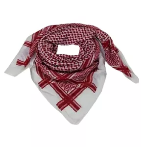 چفیه فلسطینی و عرفاتی قرمز ابعاد 130