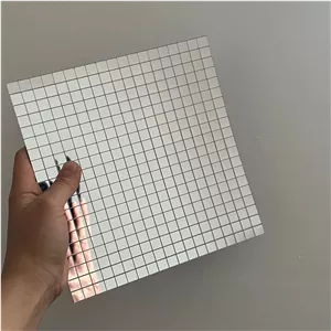 تایل دیسکو نقره ای آینه مربعی چسبدار آینه اکرولیک 