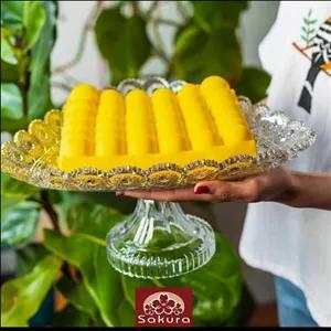 شیرینی خوری مثلثی پایه دار می جی ساکورای نوری تازه شفاف و با کیفیت 