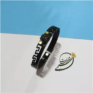 دستبند  مردانه تک پوش استیل درجه یک خاص و اسپرت مشکی بسیار باکیفیت و درجه 1  با نشان برند ورساچه(ورساچی)