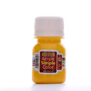 رنگ اکریلیک ساده سوداکو 30 میل زردکد acrylic simple 00308