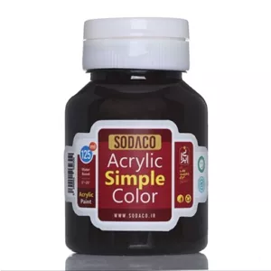 رنگ اکریلیک ساده سوداکو 125 میل مشکی کد acrylic simple 2324