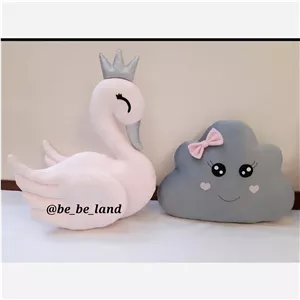 کوسن ابر و قو دلبر تخت نوزاد مخملی