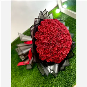 دسته گل ربانی زرشکی 60شاخه (پس کرایه) 