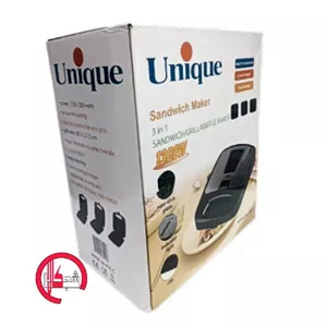 اسنک ساز سه کاره یونیک اصل مدلno4061 گریل اسنک وافل