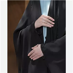 چادر جده جواهردوزی مدل روشنک جنس کرپ چادر عربی اصیل عبایی چادر مروارید دوزی جواهر دوزی خرید قسطی فعاله 